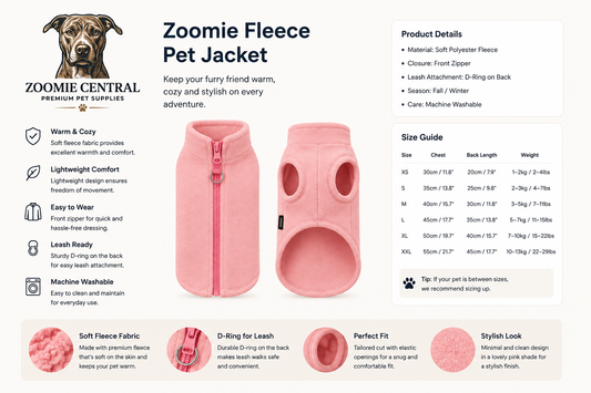 Fleece Dog Sweater | Warm, Soft & Stylish Winter Jacket