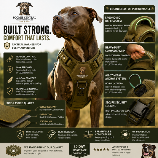 No-Pull Tactical Dog Harness 🐾 Ultimate Control & Comfort