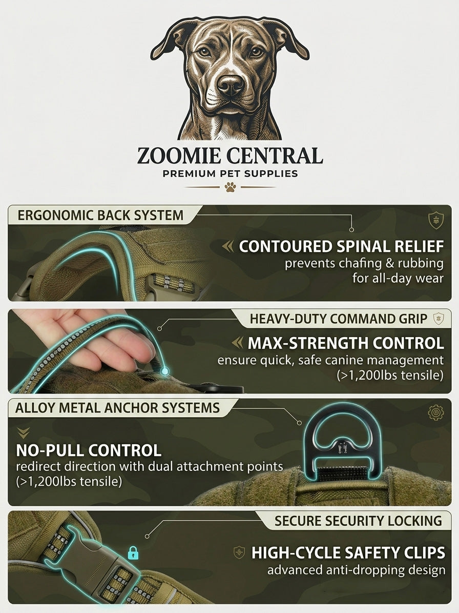 No-Pull Tactical Dog Harness 🐾 Ultimate Control & Comfort